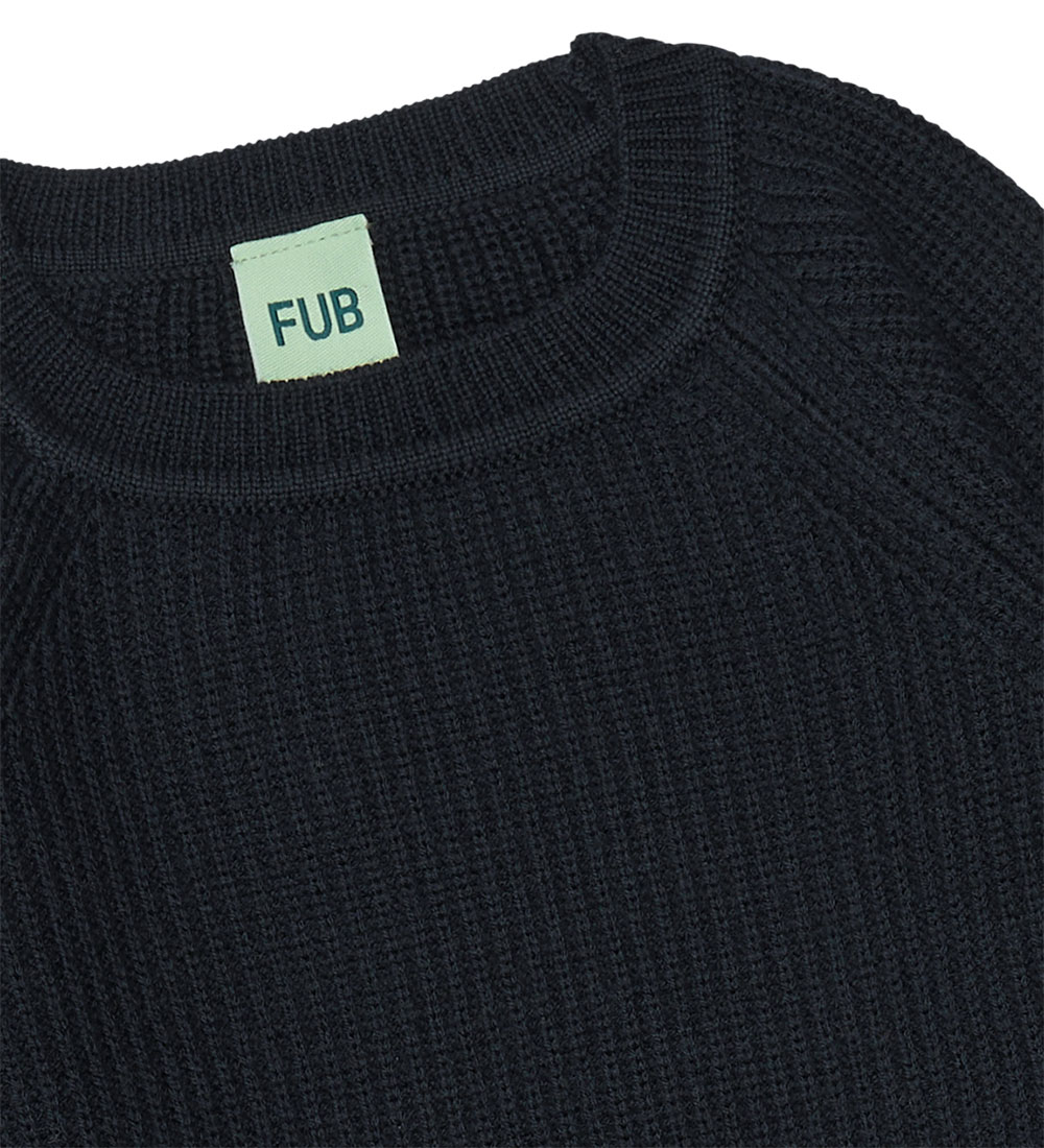 FUB Blouse - Wool - Rib - Dark Navy
