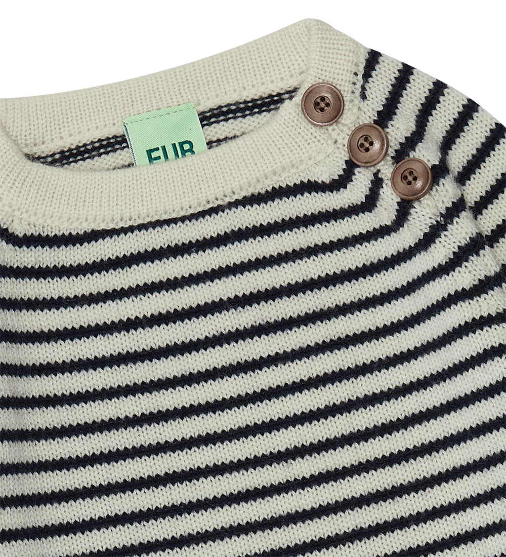 FUB Blouse - Wool - Ecru/Dark Navy