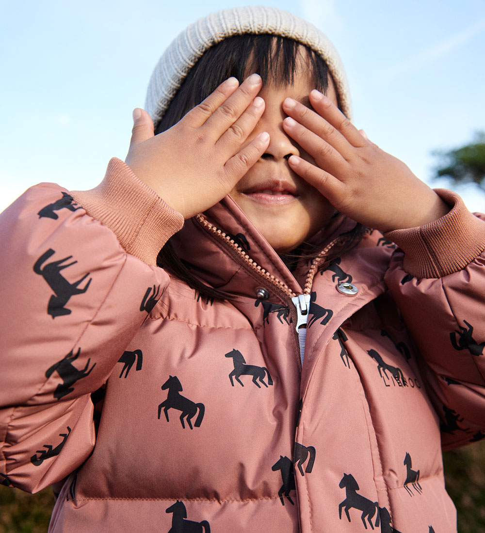 Liewood Down Jacket - Pallet - Horses/Dark Rosetta