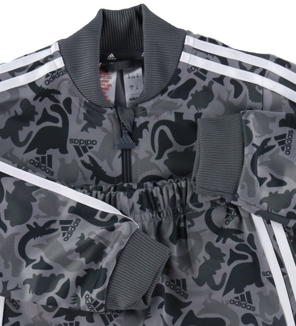 adidas Performance Tracksuit - I AOP SHINY TS - Black/White