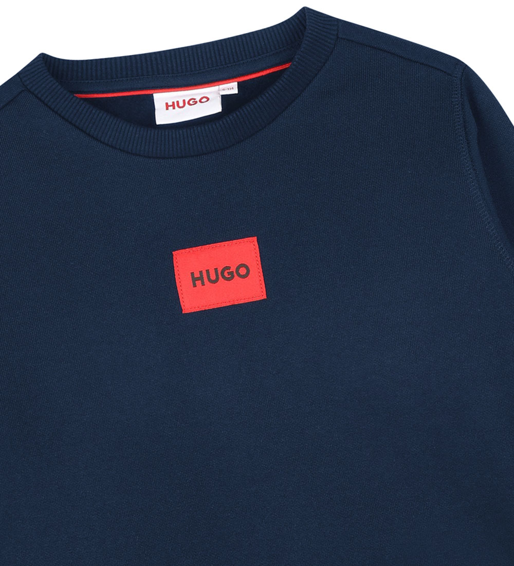 HUGO Sweatshirt - Medieval Blue w. Red