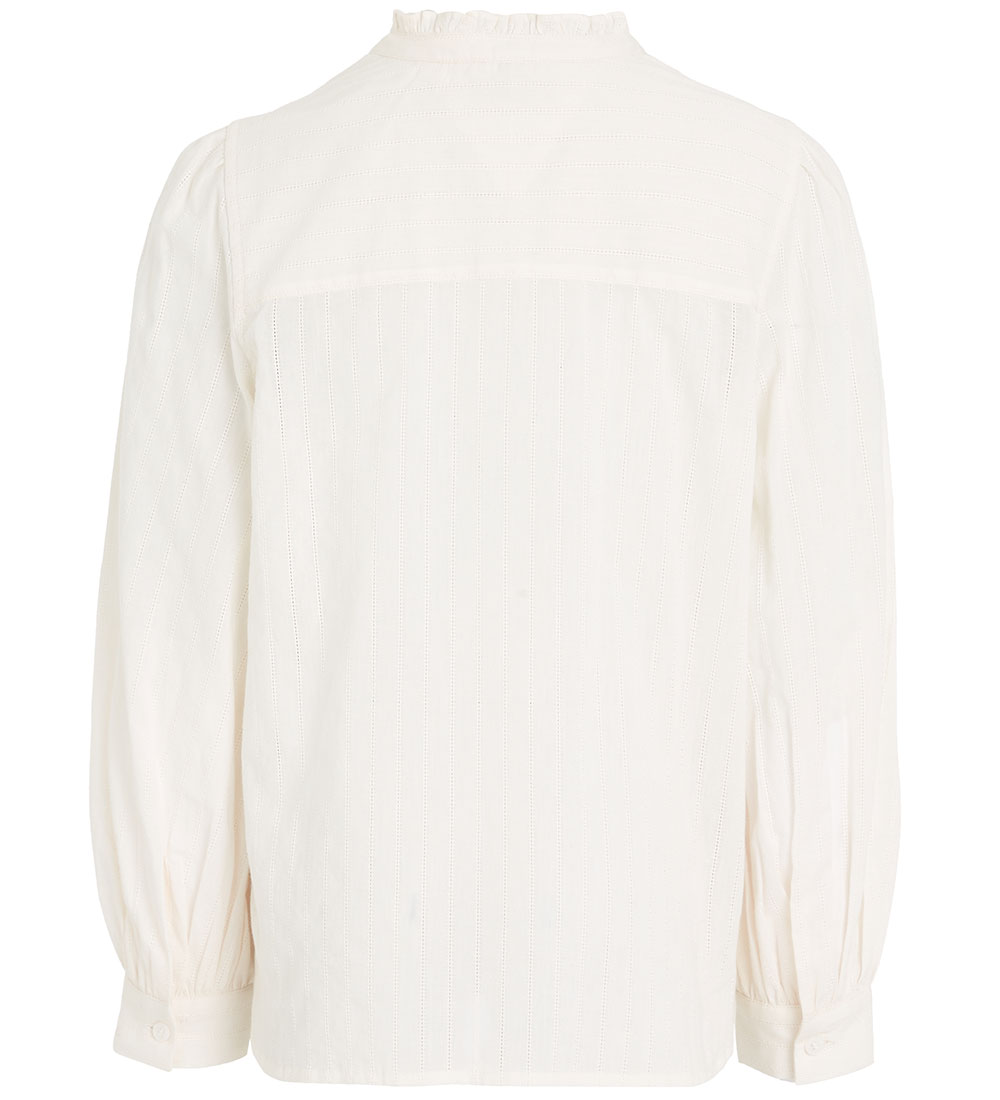 Tommy Hilfiger Shirt - Ladder Lace Frill Collar - Ancient Whit