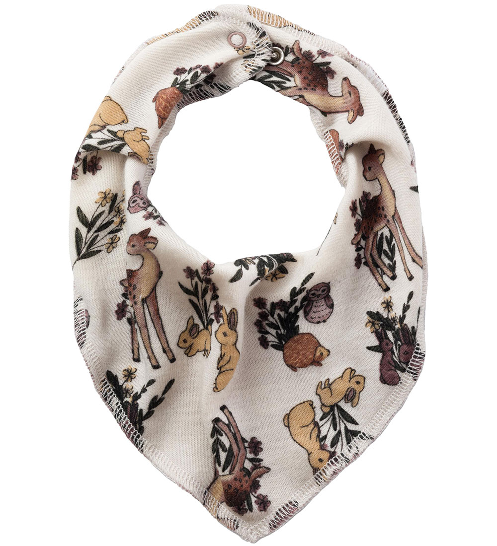 Name It Teething Bib - NbfWillit - Wool - Moonbeam/Aop