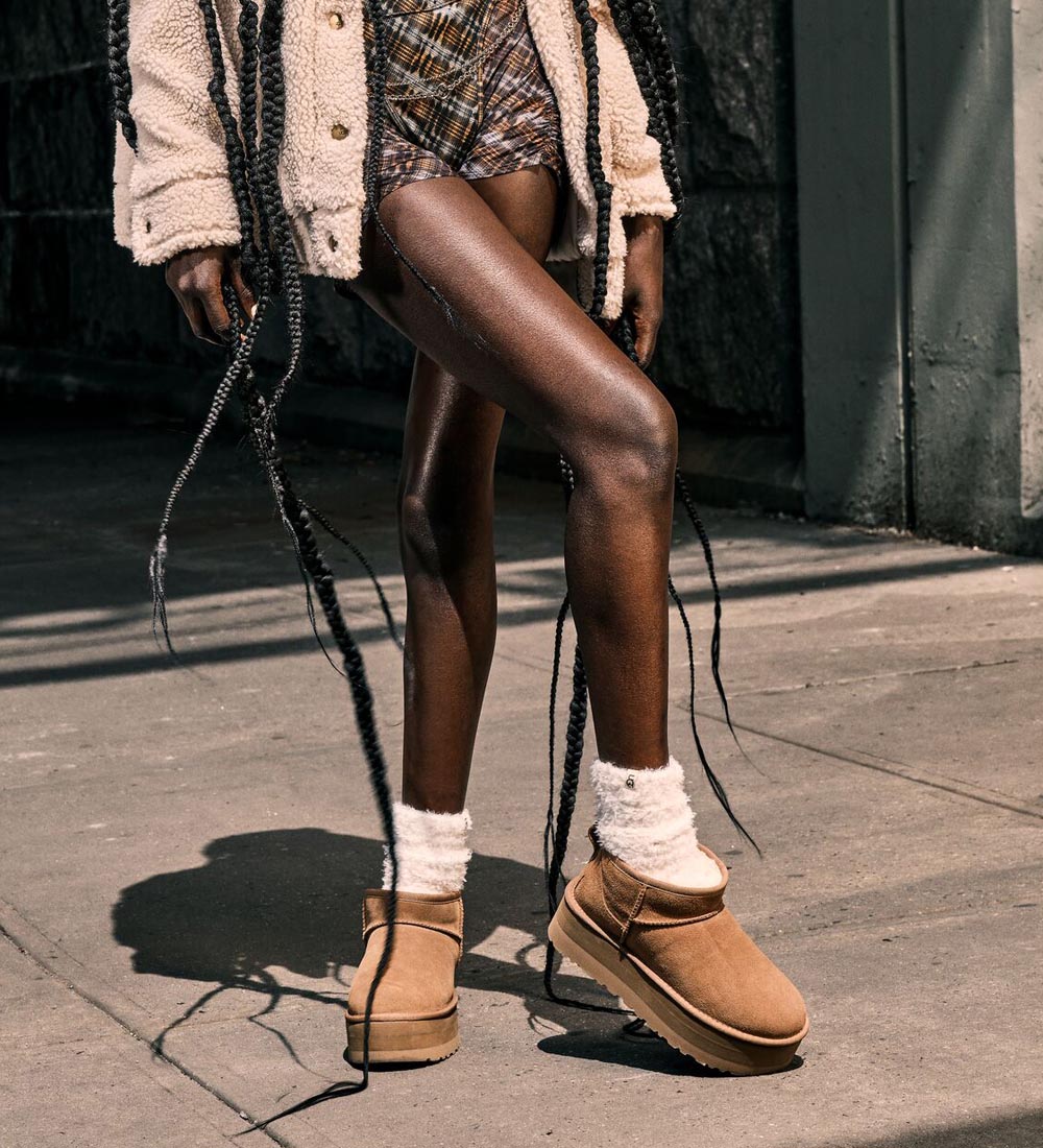 UGG Teddy Boots - W Classic Ultra Mini - Chestnut