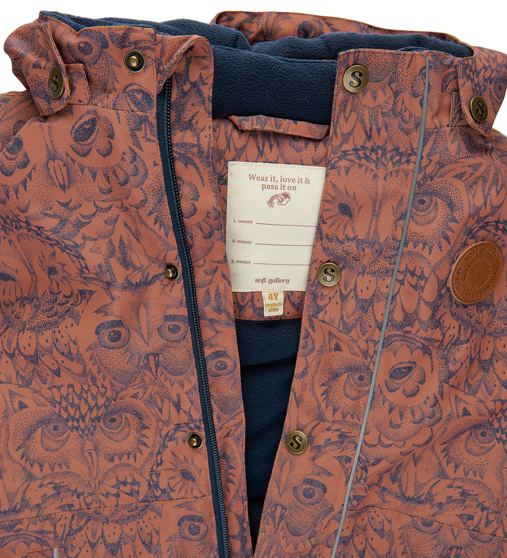 Soft Gallery Snowsuit - SgMarlon - Brown Patina w. Owls