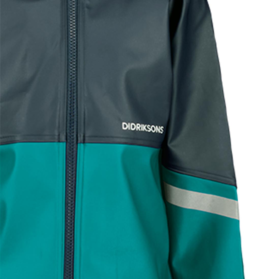 Didriksons Rainwear w. Suspenders - PU - Waterman - Petrol Green
