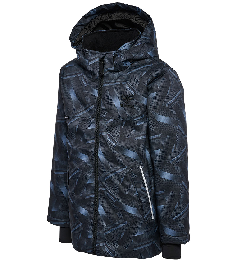 Hummel Winter Coat - hmlLogan Tex - Bering Sea w. Pattern