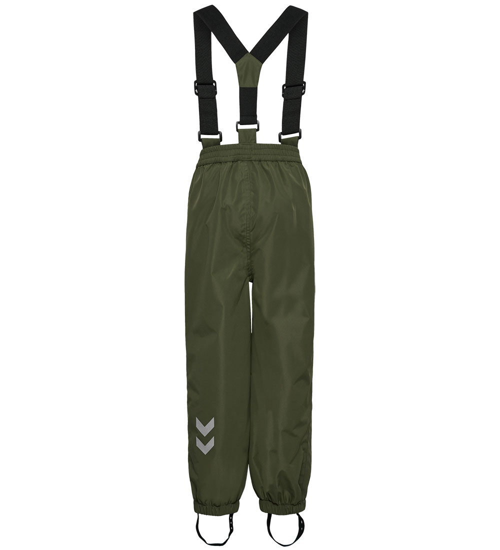 Hummel Shell trousers w. Suspenders - hmlMonsun Tex - Olive nigh