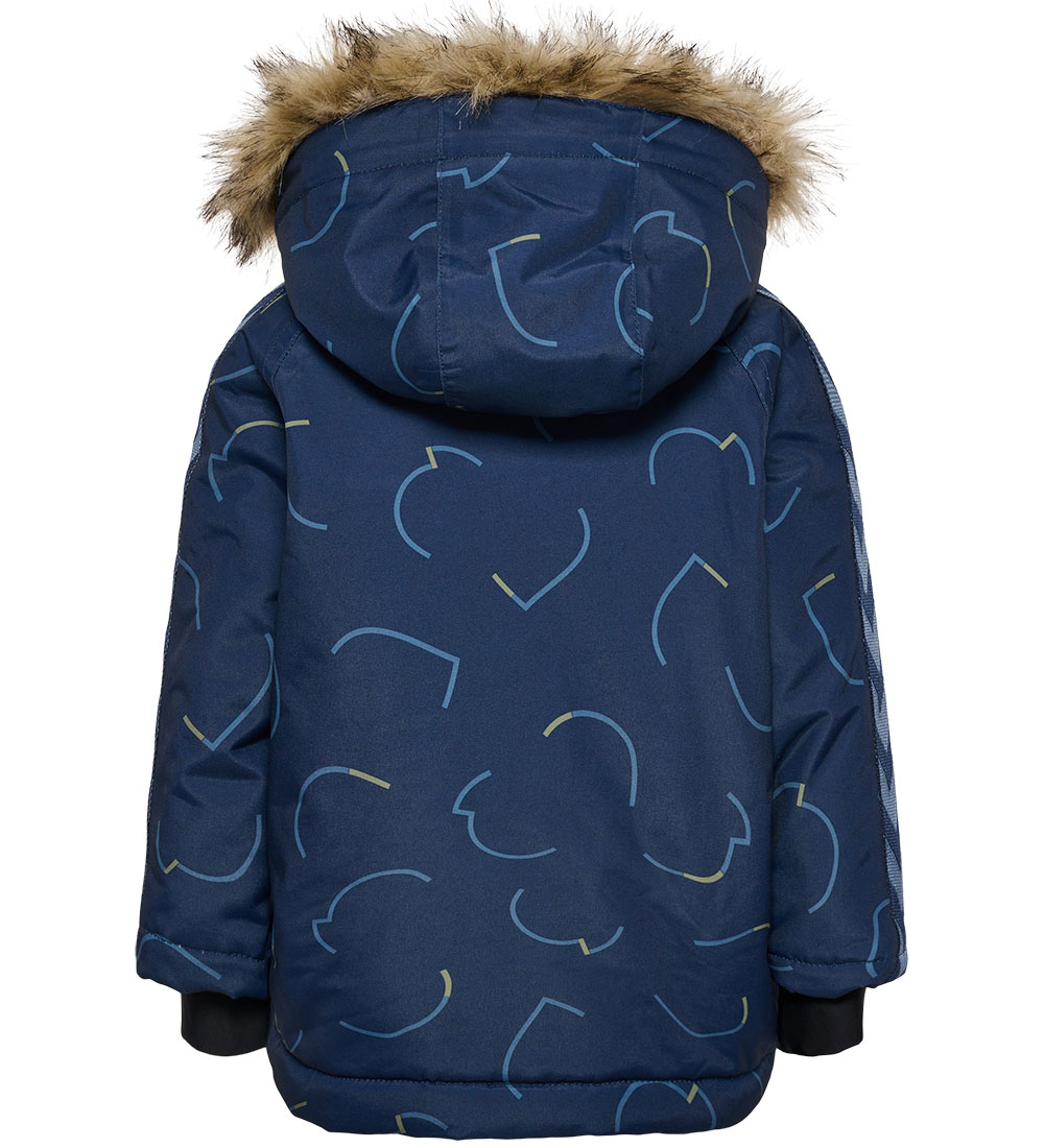 Hummel Winter Coat - hmlJessie Tex - Black Iris w. Print