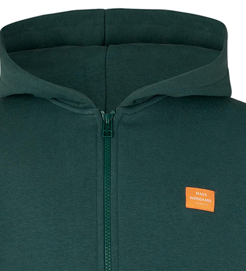 Mads Nørgaard Cardigan - Hudini Zip - Darkest Spruce