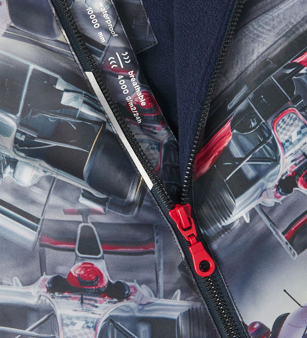 Name It Snowsuit - NmmSnow10 - Dark Sapphire w. Racing cars