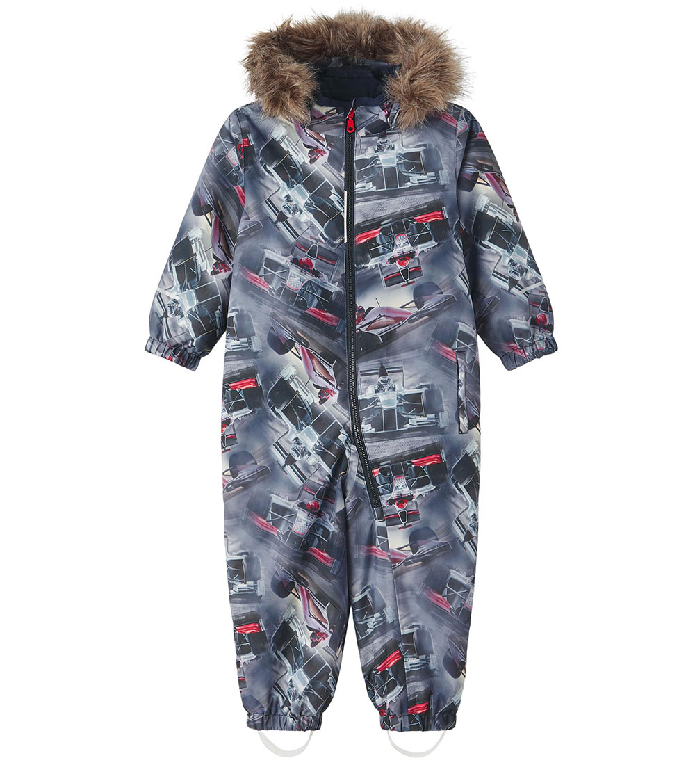 Name It Snowsuit - NmmSnow10 - Dark Sapphire w. Racing cars