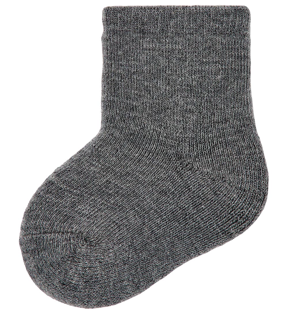Name It Socks - Terrycloth - NbmWaksi - Wool - Drak Grey Melange
