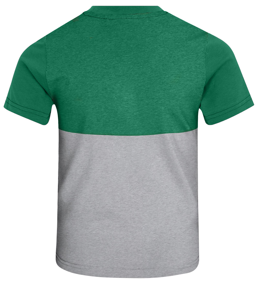 Fila T-shirt - Balimo - Light Grey Melange/Verdant Green/Black