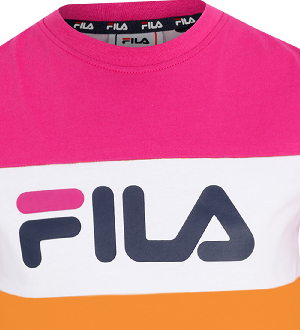 Fila T-shirt - Balimo - Orange Peel/Fuchsia Purple/Bright White