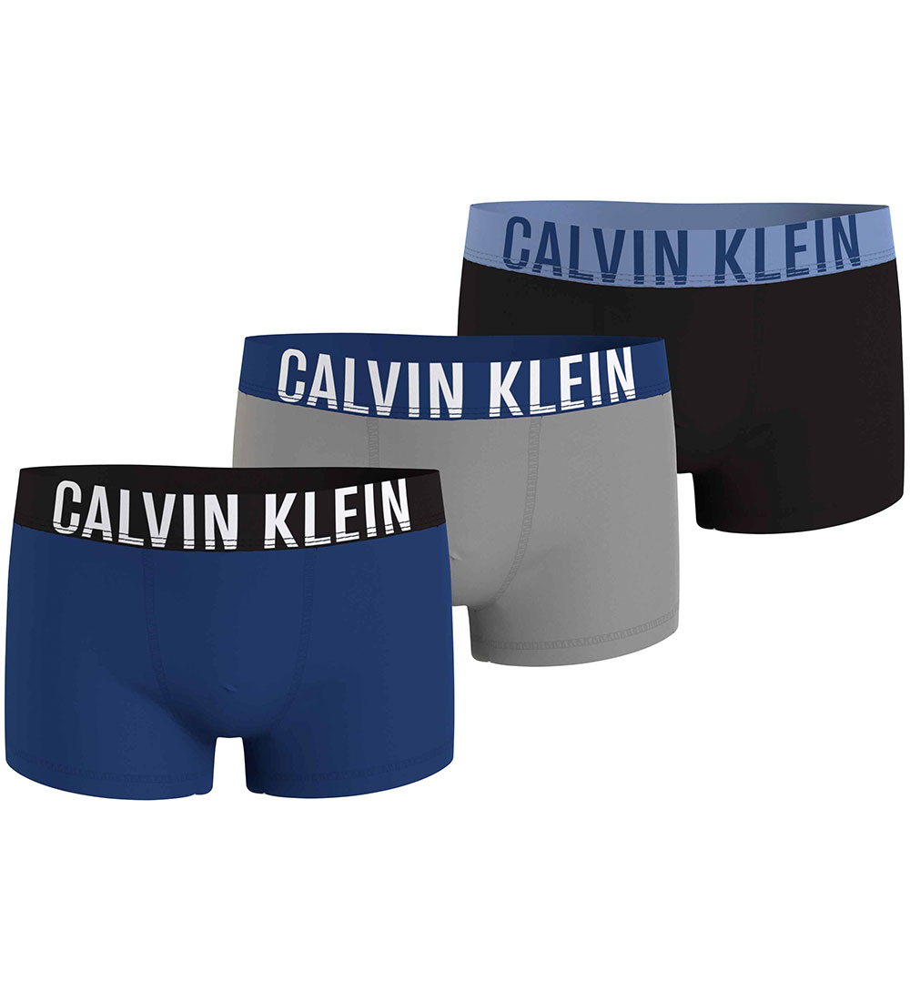 Calvin Klein - Girls Blue, Grey & Black Knickers (3 Pack)