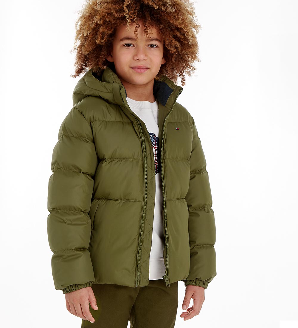Tommy Hilfiger Down Jacket - Essential Down - Putting Green