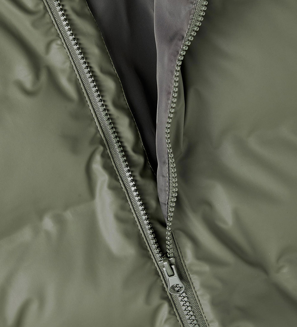 Name It Rain jacket with padding - PU - NknMatt - Beetle