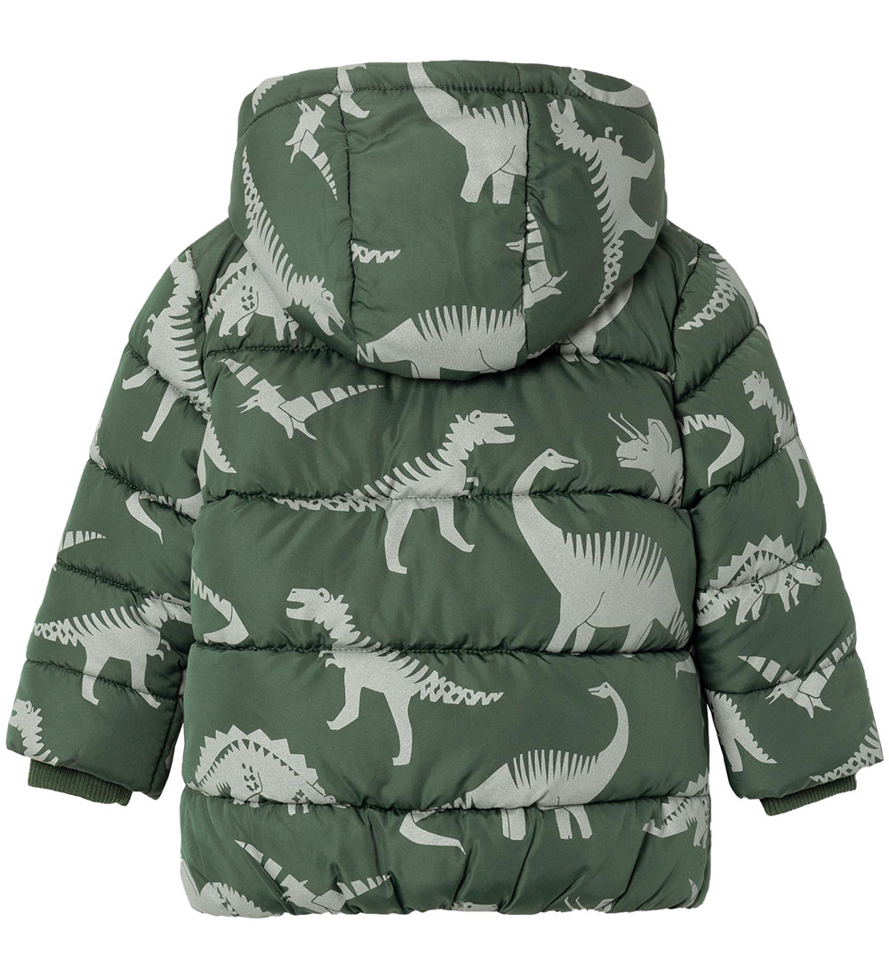 Name It Padded Jacket - NmmMosan - Deep Forest/Dino w. Reflex