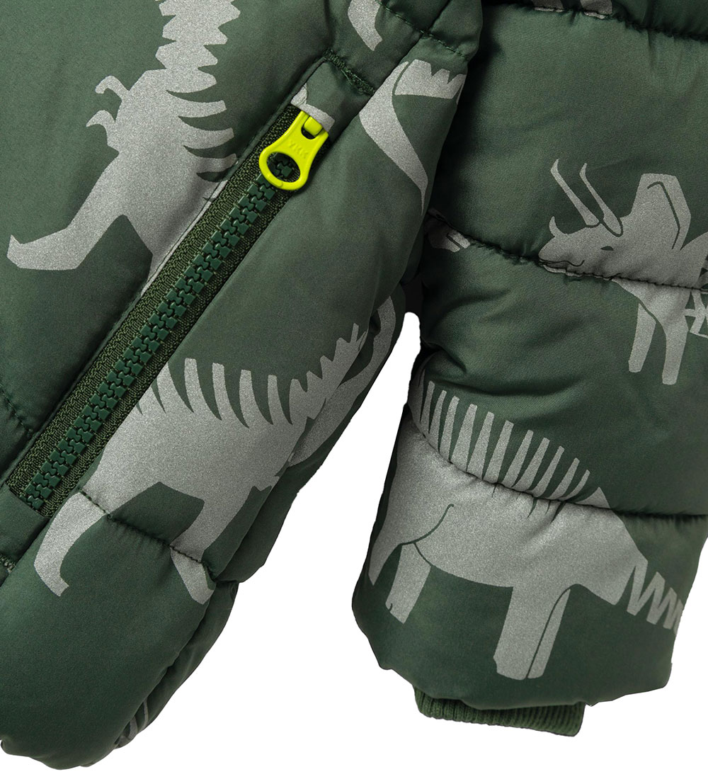 Name It Padded Jacket - NmmMosan - Deep Forest/Dino w. Reflex