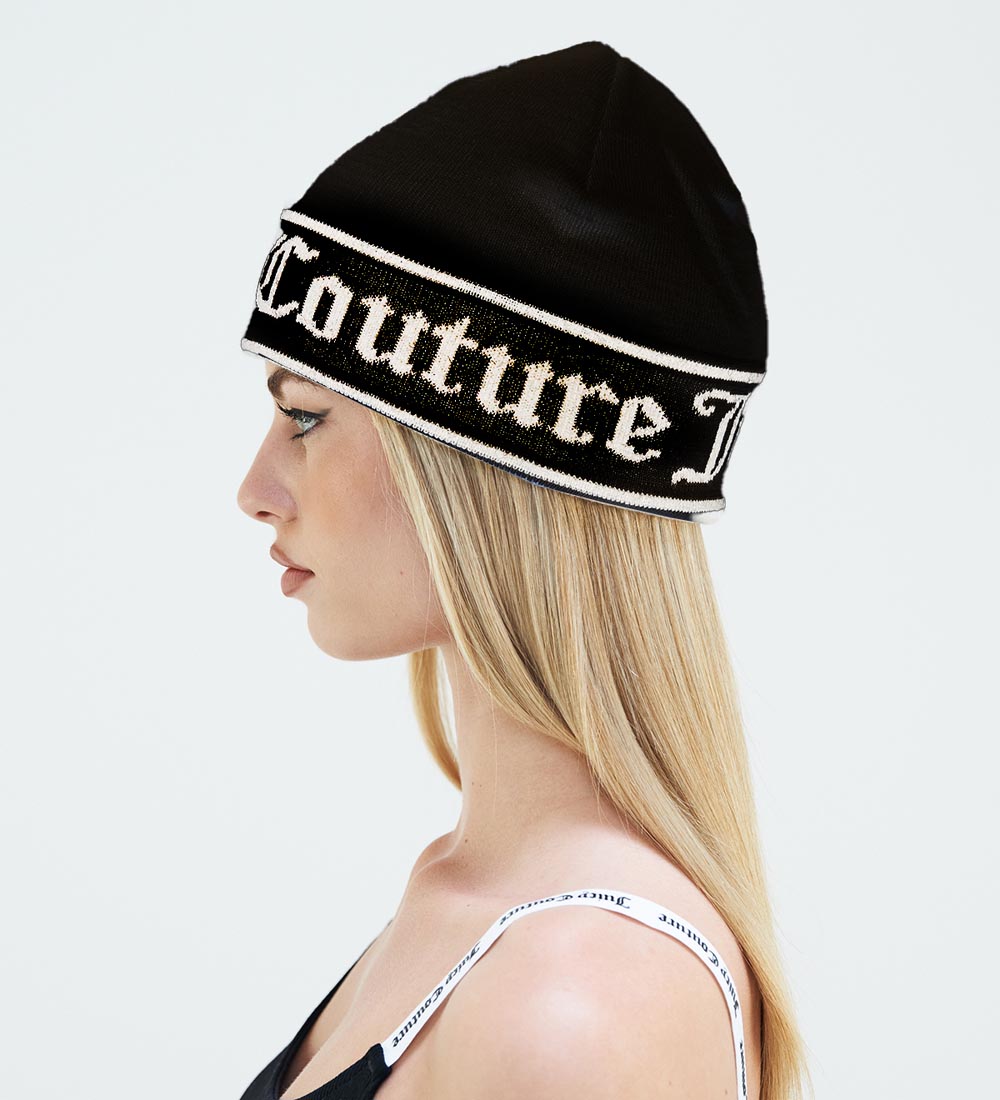 Juicy Couture Beanie - Wool/Acrylic - Ingrid - Black