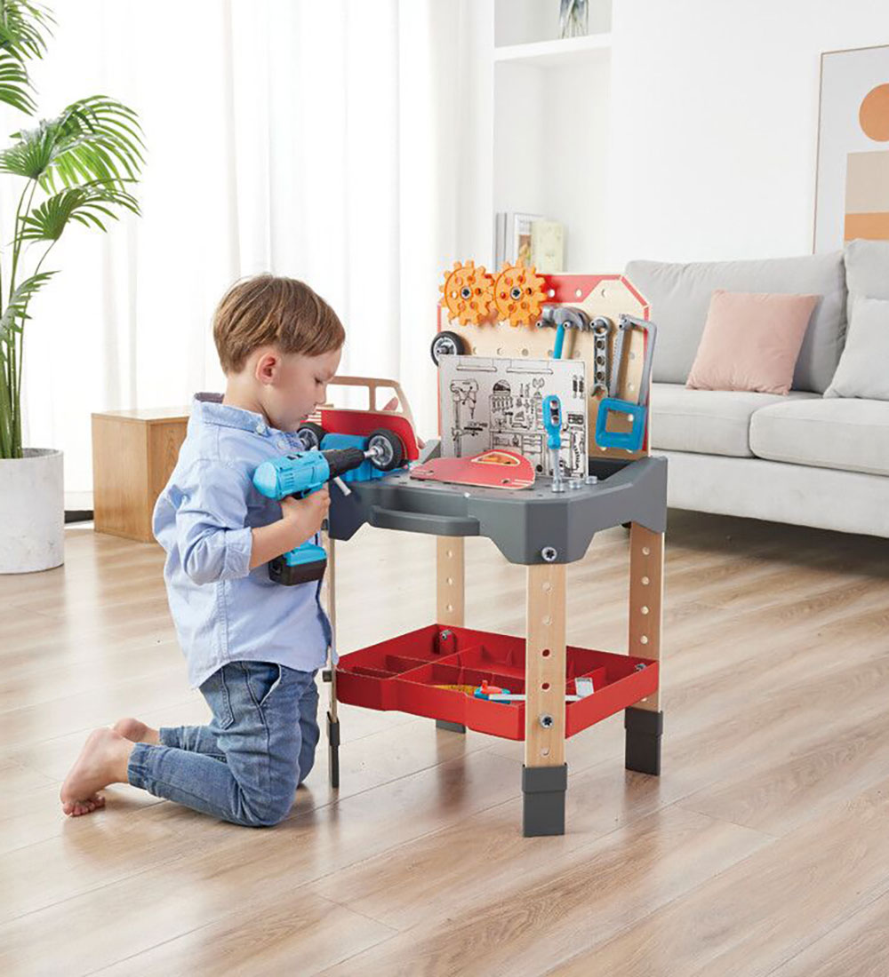 Hape Workbench w. Tool - Junior Inventor - 71 Parts