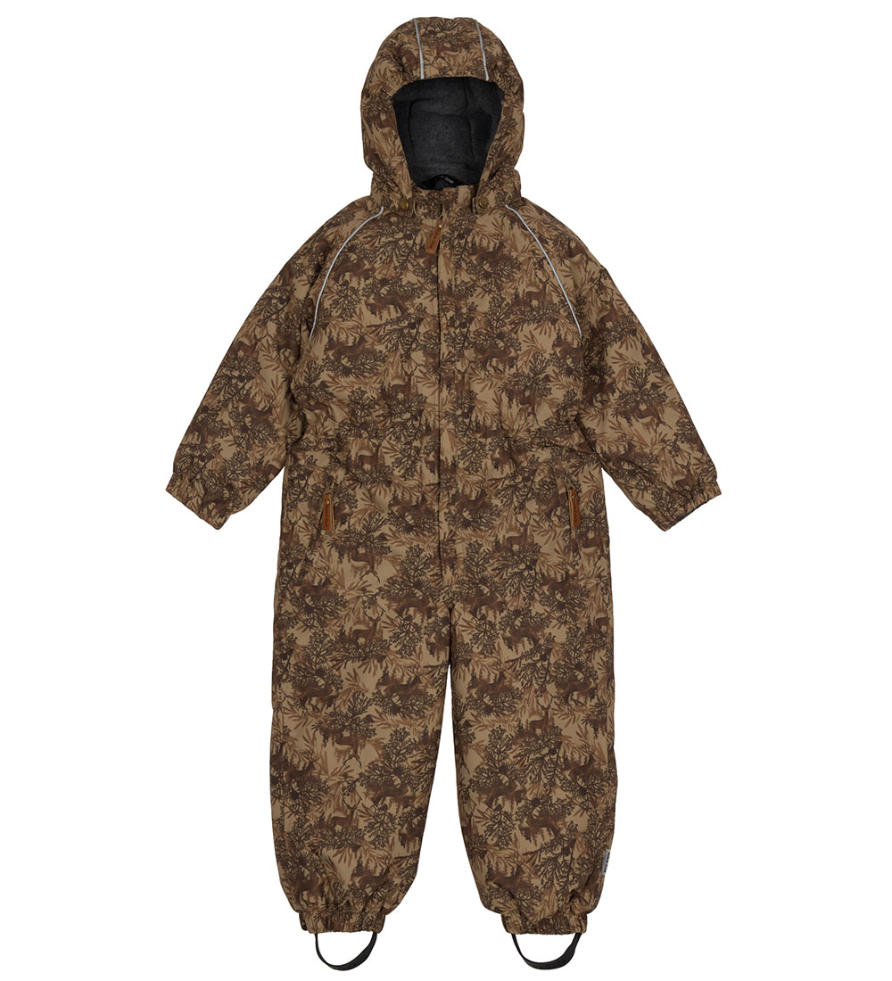 Mikk-Line Snowsuit - Recycled - Kelp w. Print