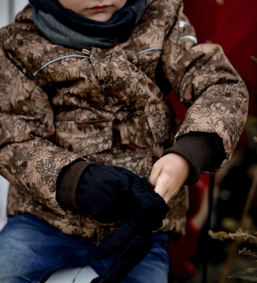 Mikk-Line Winter Coat - Recycled - Kelp w. Print