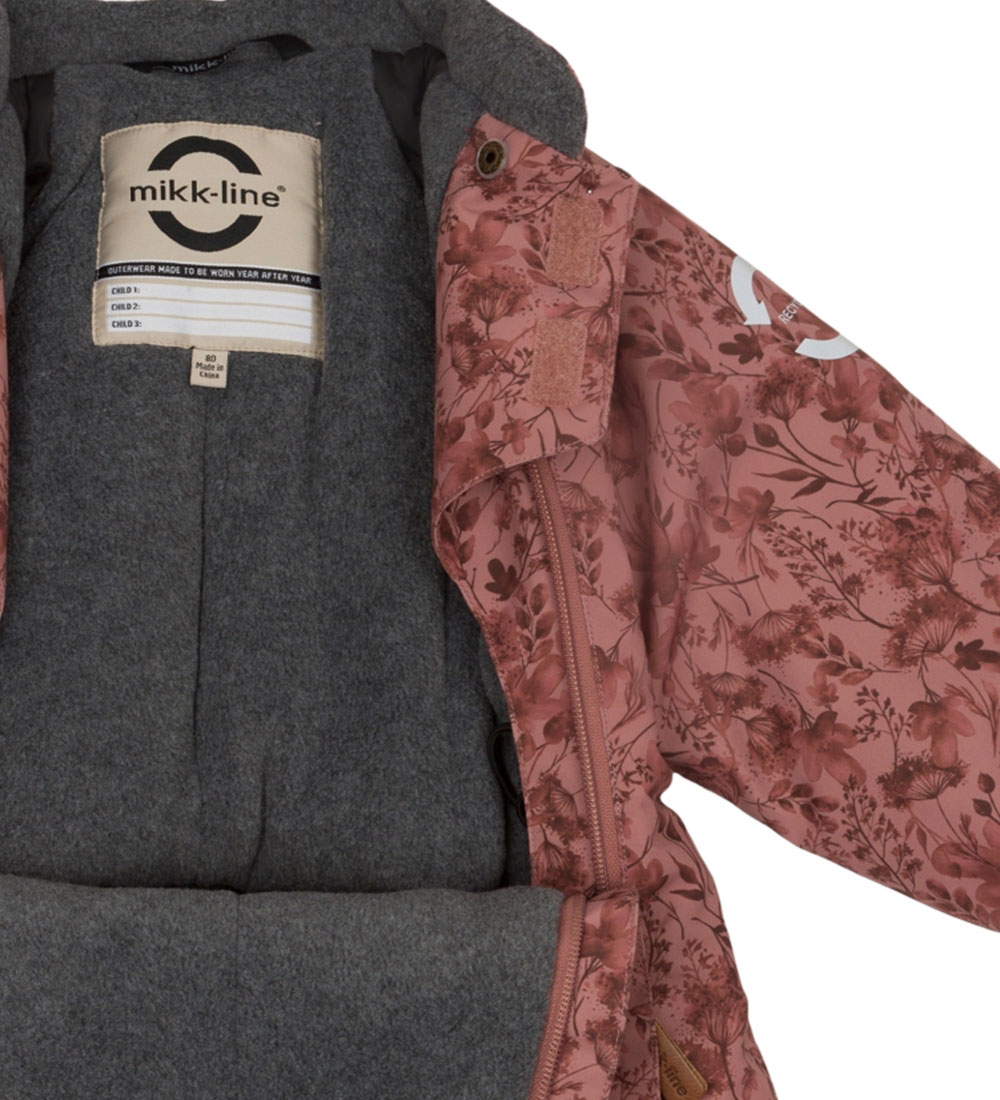 Mikk-Line Snowsuit - Recycled - Mink w. Print