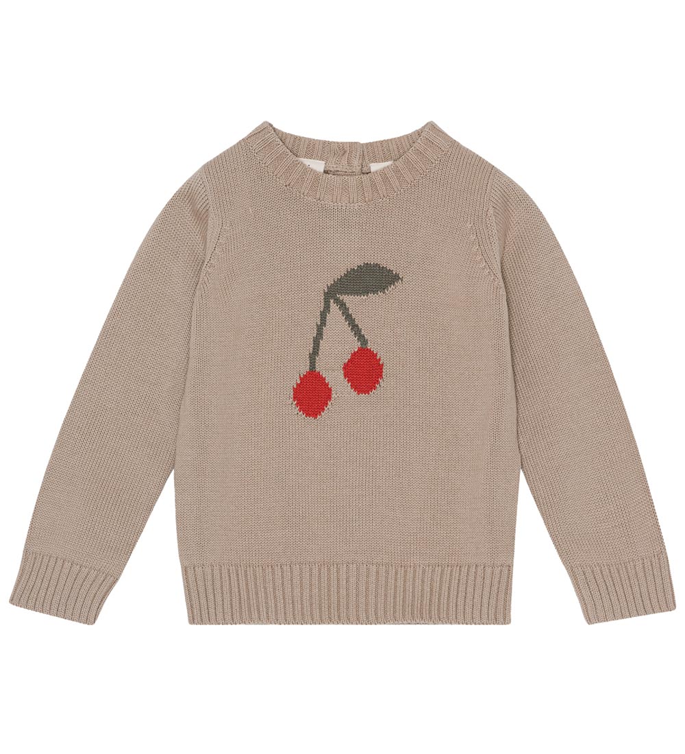 Flöss Blouse - Knitted - Cheri - Chestnut w. Cherry