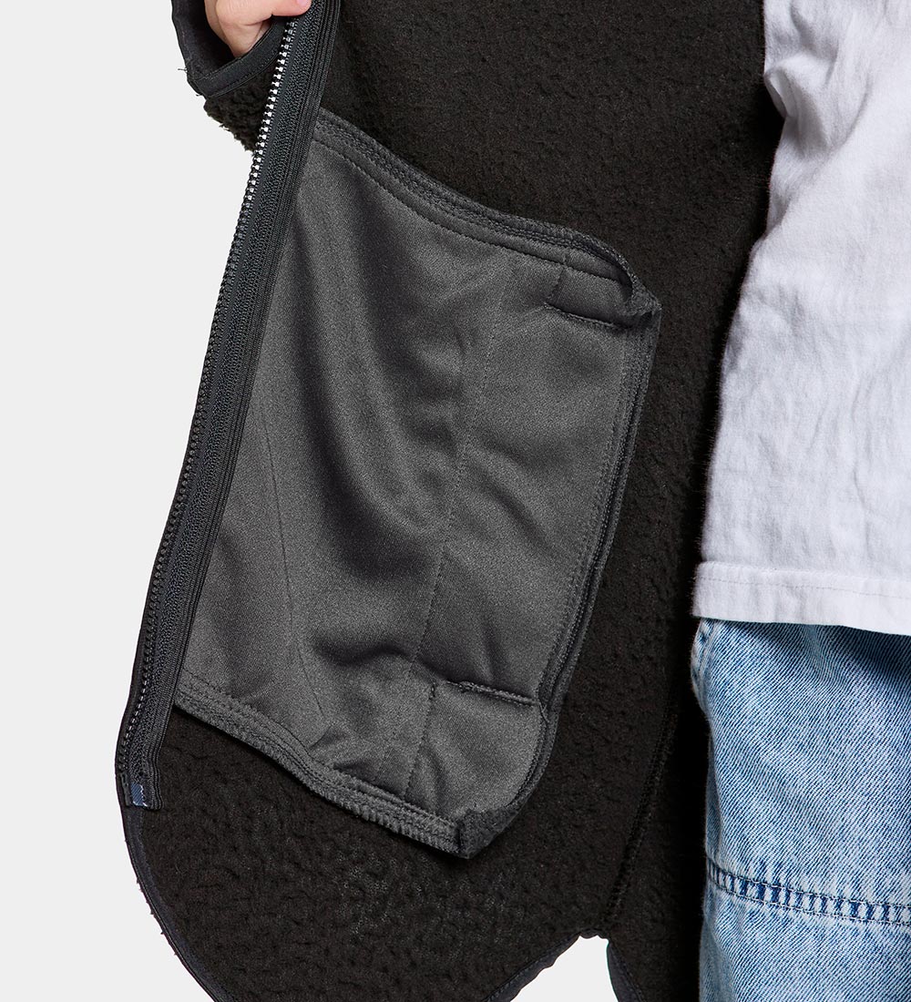 Didriksons Fleecejacke - Marmor - Schwarz