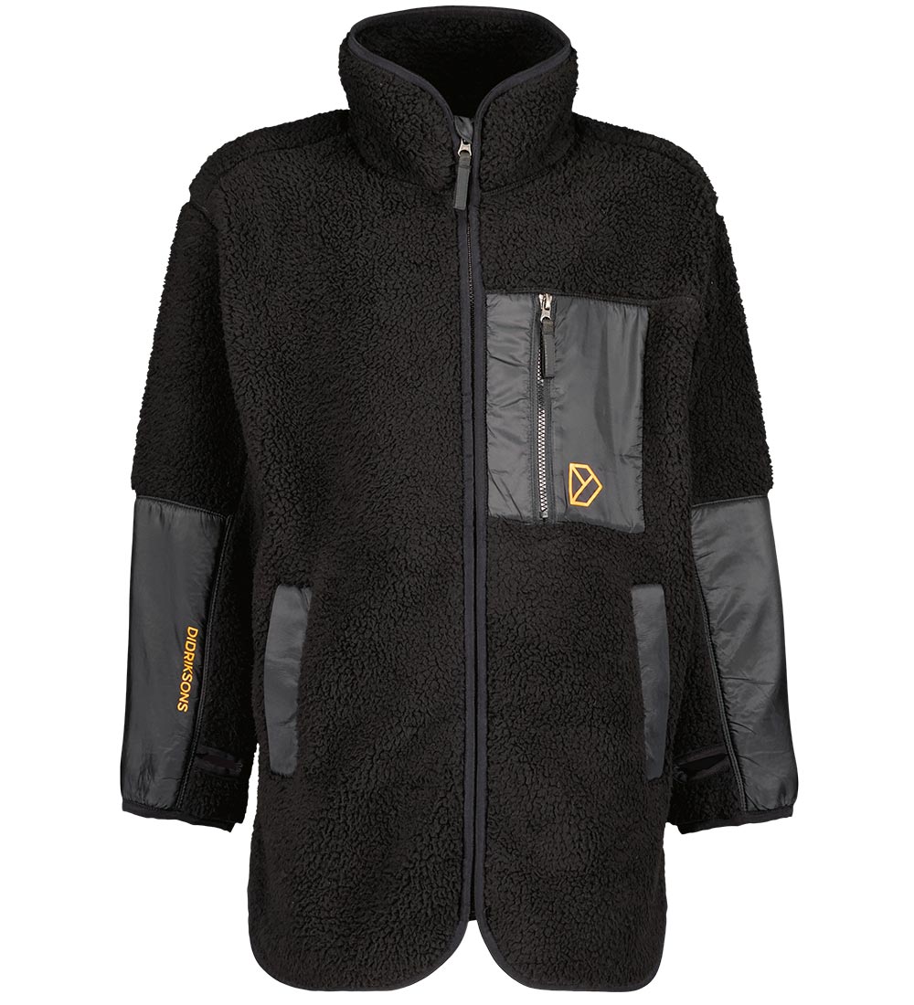 Didriksons Fleecejacke - Marmor - Schwarz