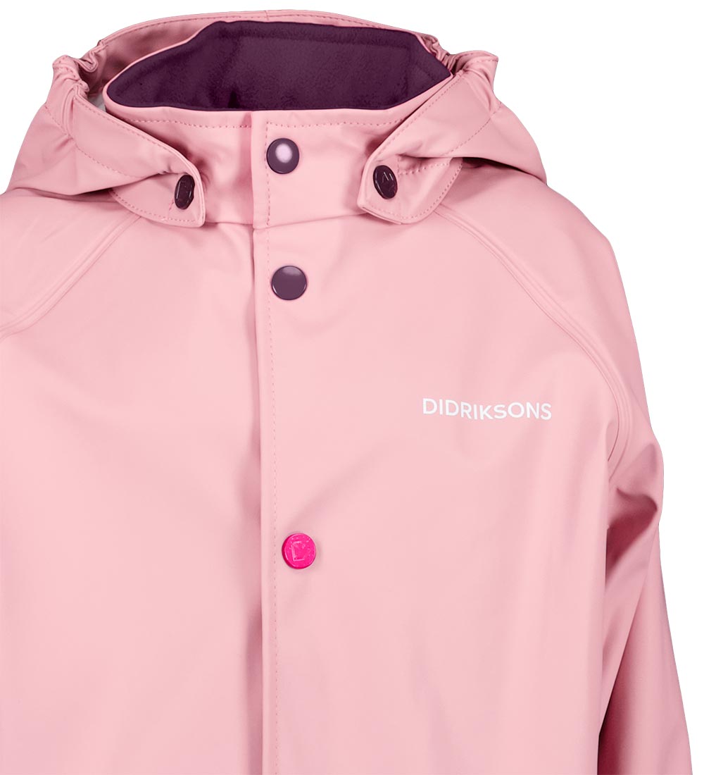 Didriksons Rainwear w. Suspenders - PU - Slaskeman - Soft Pink