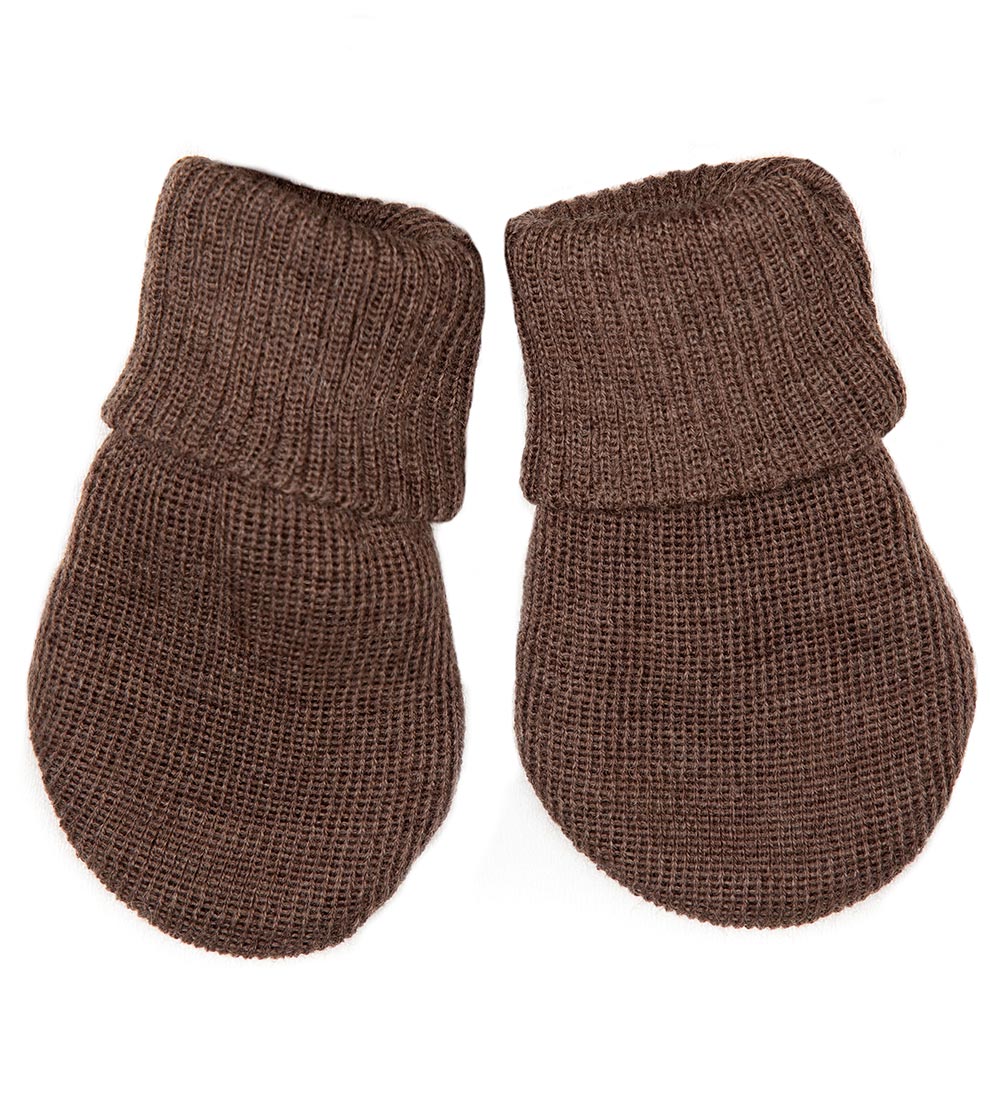 Huttelihut Mittens - Knitted - Wool - Mitty - Brown