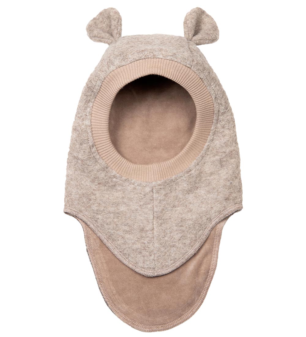 Huttelihut Balaclava - Wool/Cotton - 2-layer - Plys - Camel Mela