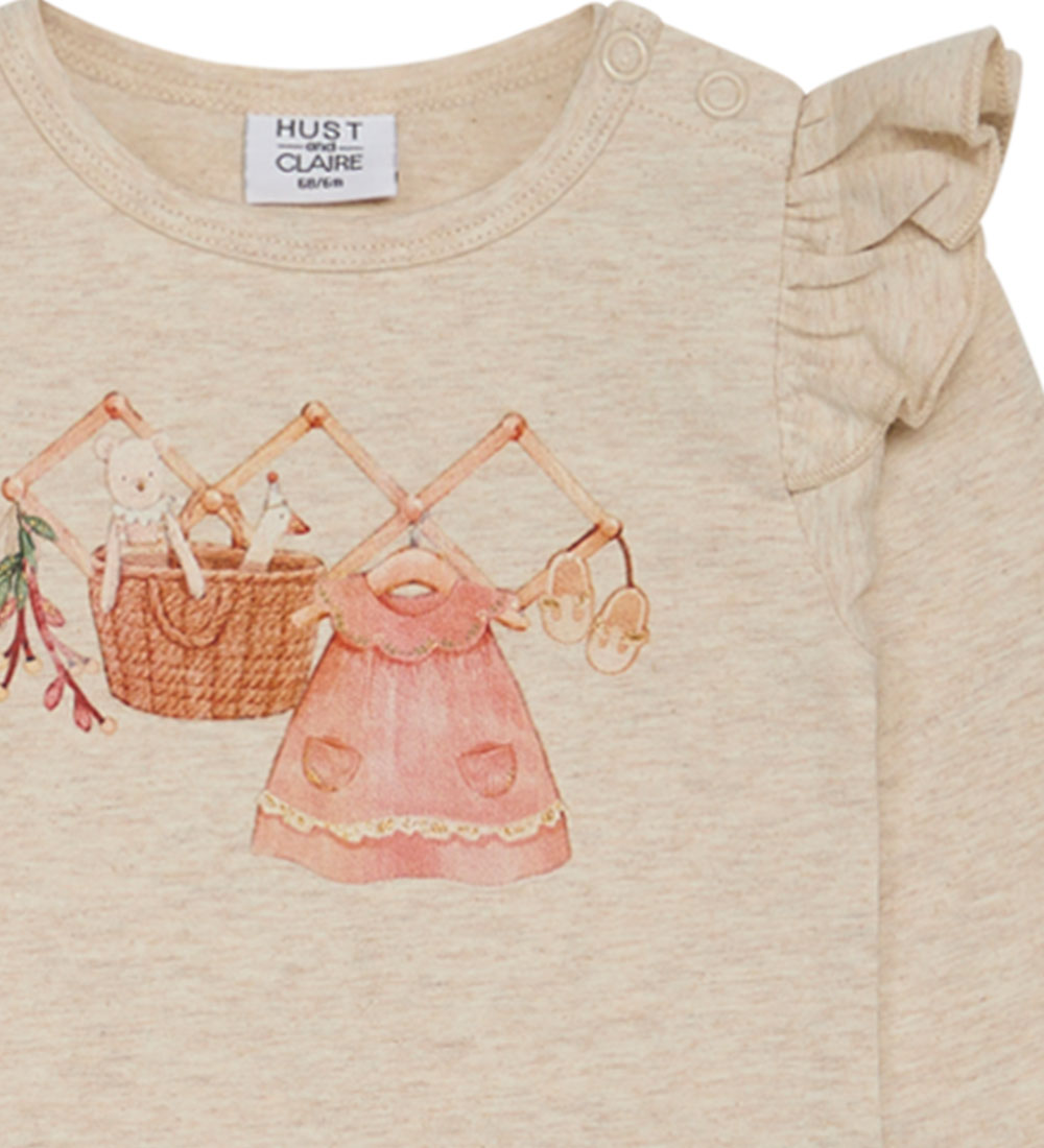 Hust and Claire Bodysuit l/s - Bri - Wheat Melange