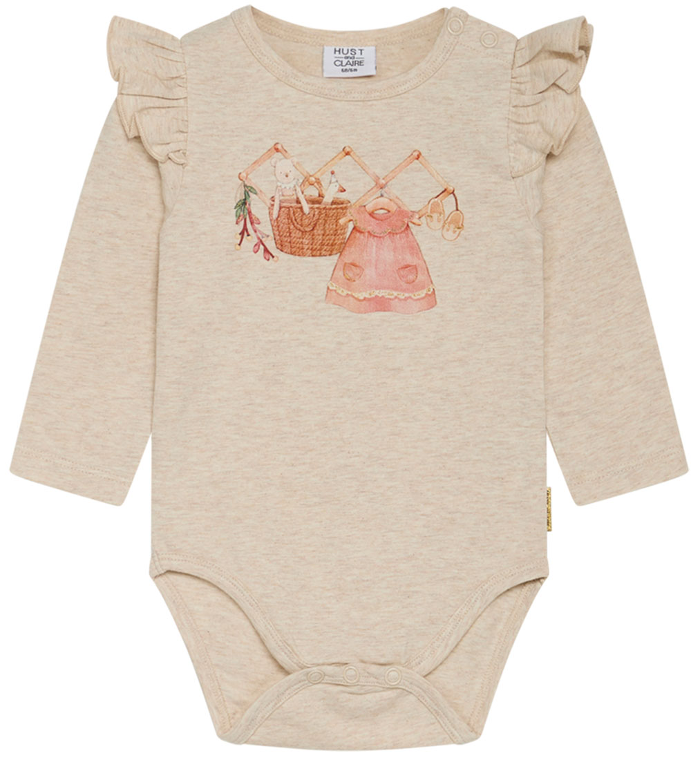 Hust and Claire Bodysuit l/s - Bri - Wheat Melange