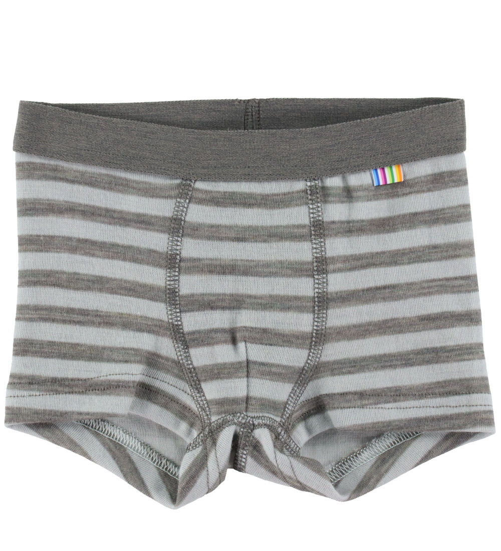 Joha Boxers - Wool - Grey/Mint