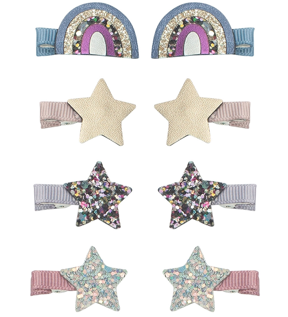 Mimi & Lula Hair Clips - 8 pcs - Mini Over the Rainbow Ziggy