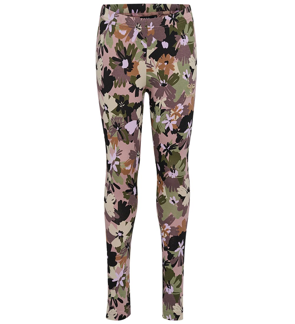 Hummel Leggings - hmlMarble - Sparrow w. Flowers