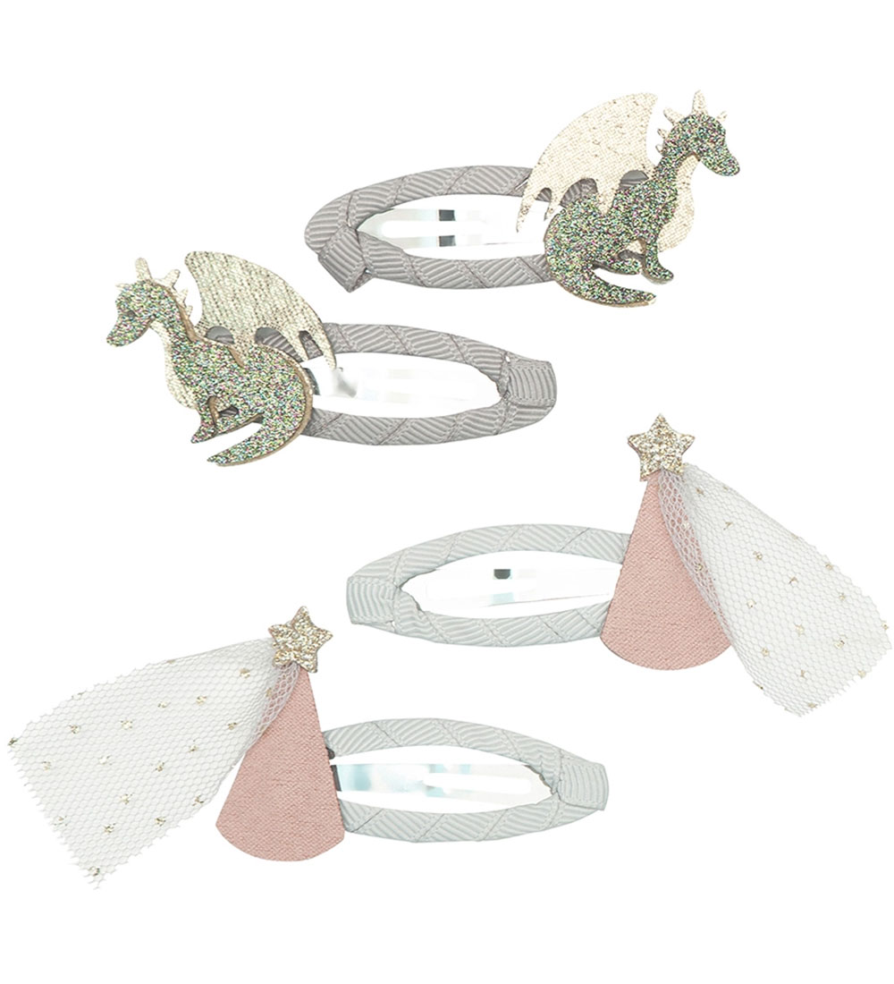 Mimi & Lula Hair Clips - 4 pcs - Dragon Duck Princess Fairytale
