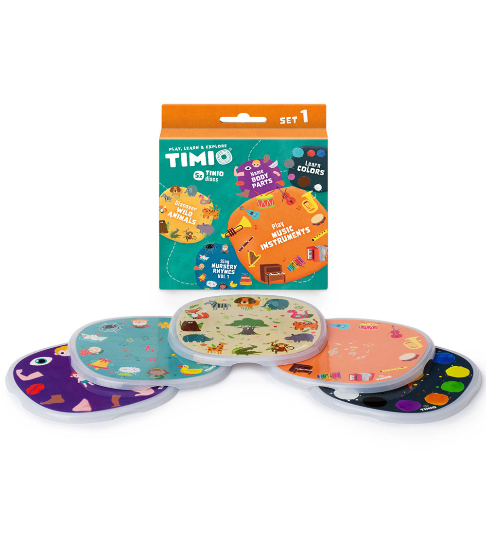 TIMIO Disc set 1 - Barnsånger, Vilda djur, Instrument, Färger oc