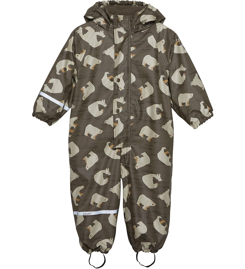 CeLaVi Rainsuit w. Fleece - PU - Sea Turtle