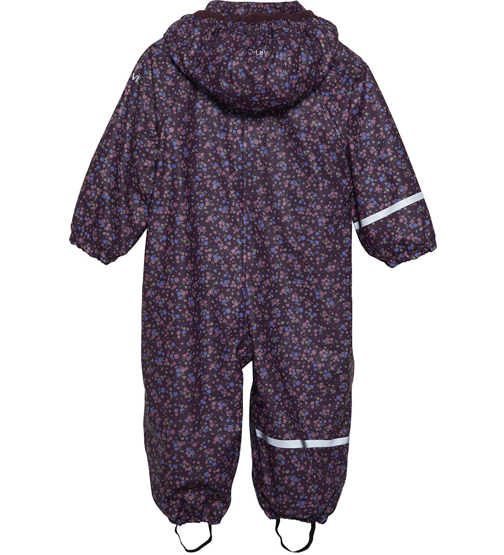 CeLaVi Rainsuit w. Fleece - PU - Plum Perfect