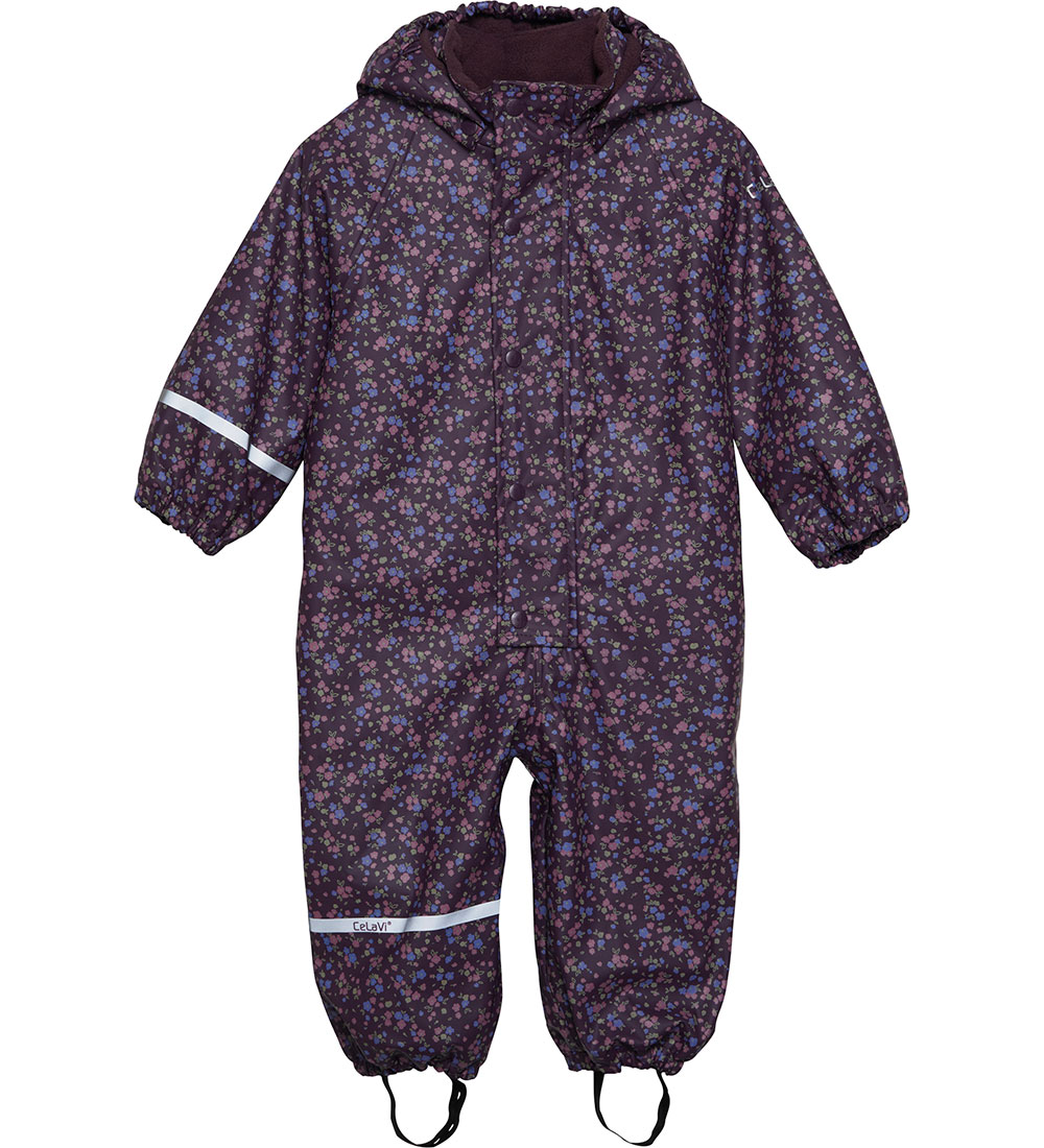 CeLaVi Rainsuit w. Fleece - PU - Plum Perfect