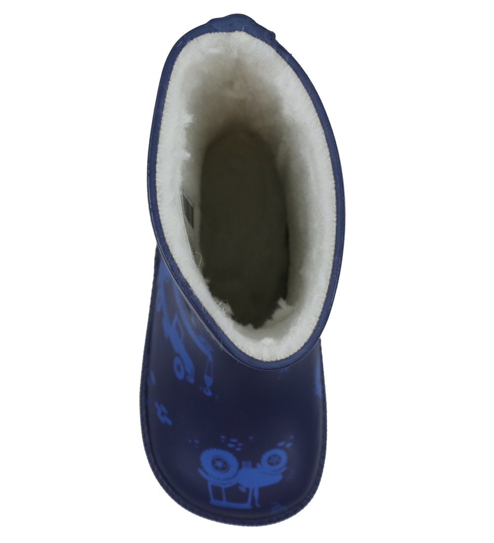CeLaVi Rubber Boots w. Lining - Pageant Blue w. Machines
