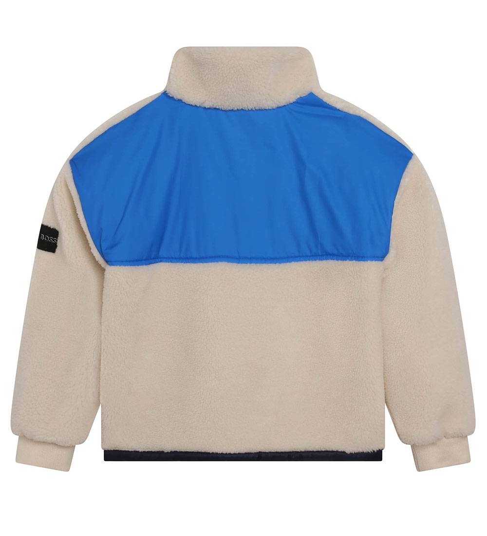 BOSS Fleece Jacket - Sand w. Blue/Navy