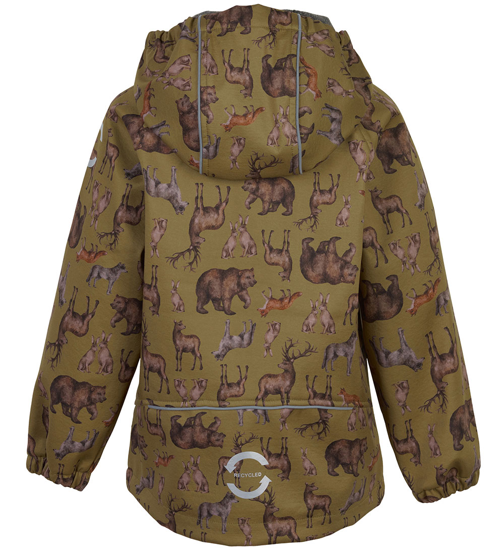 Mikk-Line Softshell Jacket w. Fleece - Recycled - Zoo - Butternu