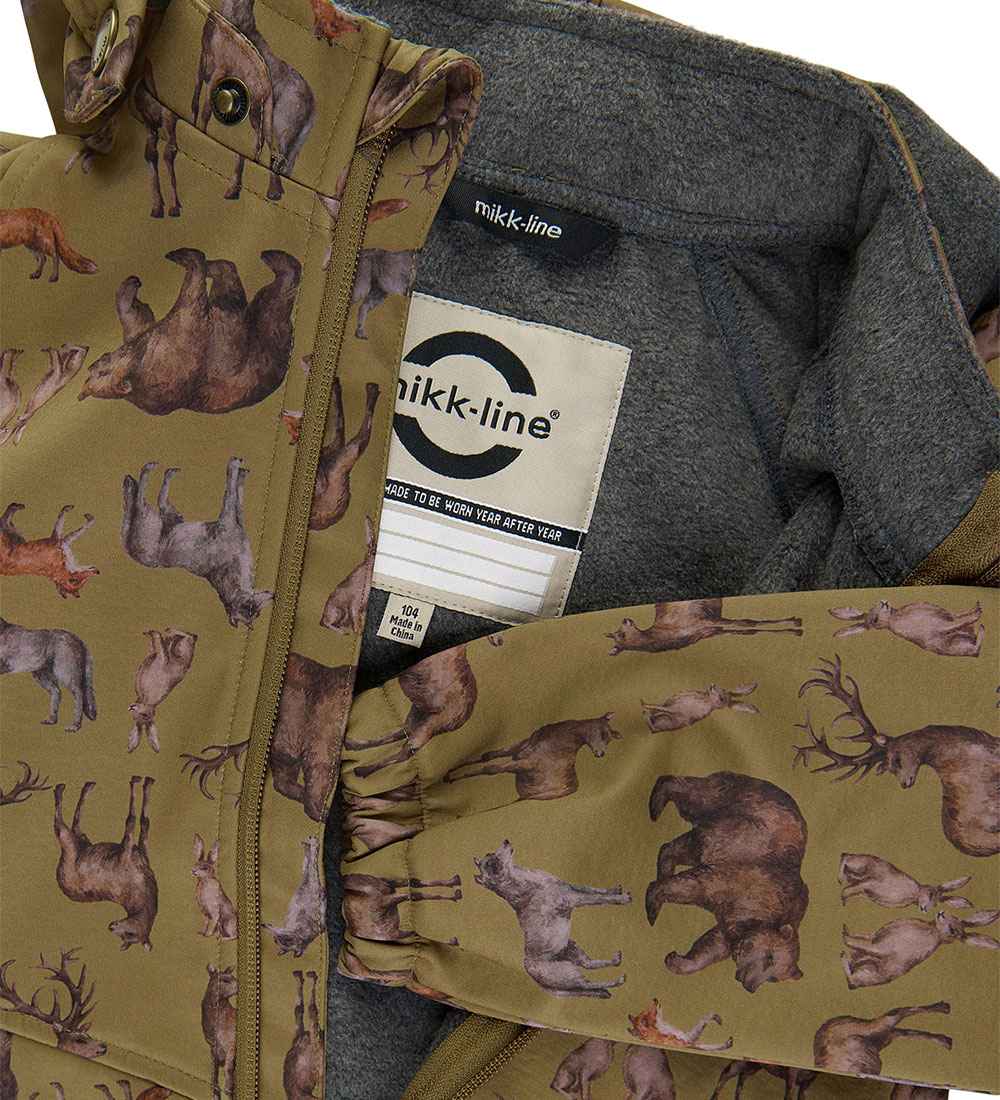 Mikk-Line Softshell Jacket w. Fleece - Recycled - Zoo - Butternu