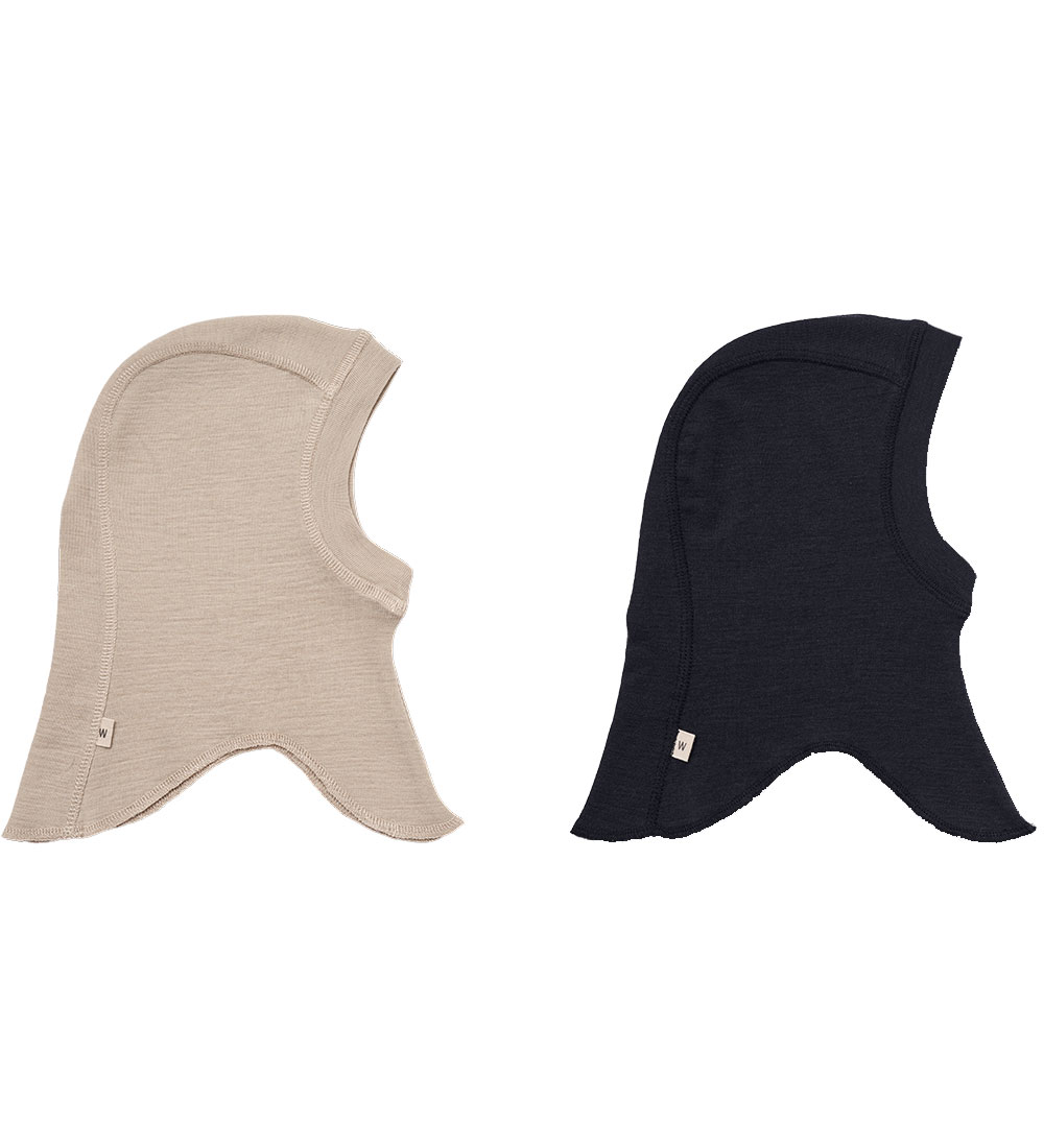Wheat Schlupfmützen - 2er-Pack - Wolle - Felix - Beige/Navy